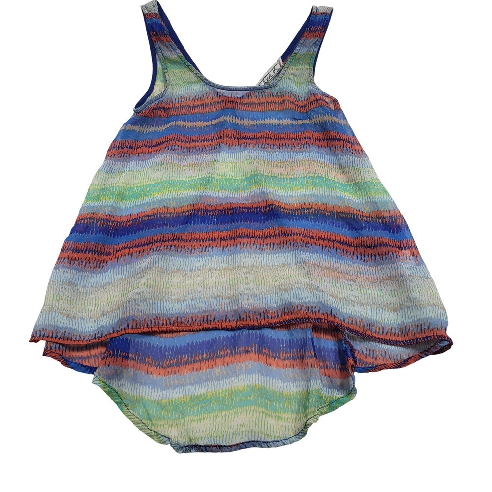 Chloe K Womens‎ High Low Striped Tank Top XS Multicolor